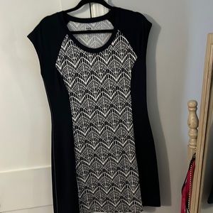 Dress, black and white